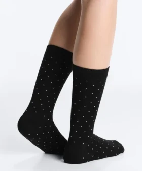 3 pares de meias clássicas em mistura de algodão