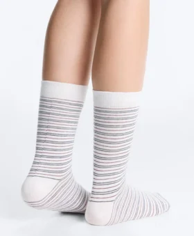 3 pares de meias clássicas em mistura de algodão