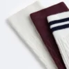 3 pares de meias clássicas em mistura de algodão 3 pares de meias clássicas em mistura de algodão