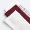 3 pares de meias clássicas em mistura de algodão 3 pares de meias clássicas em mistura de algodão