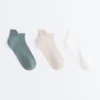 3 pares de meias de ténis em mistura de poliamida com aba no calcanhar 3 pares de meias de ténis em mistura de poliamida com aba no calcanhar