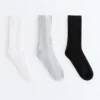 3 pares de meias desportivas clássicas em mistura de poliamida 3 pares de meias desportivas clássicas em mistura de poliamida