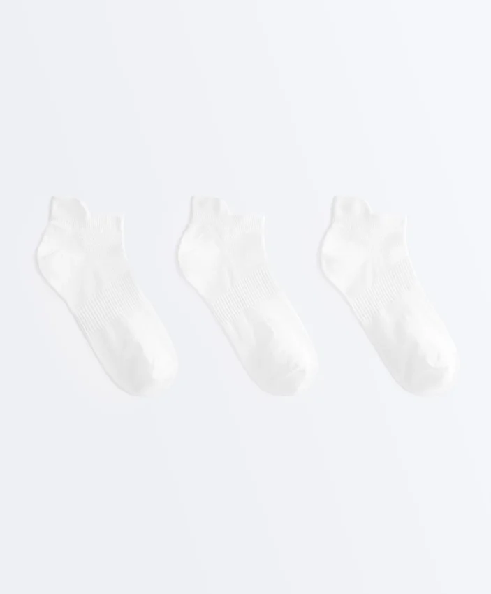 3 pares de meias desportivas de mistura de poliamida com aba no calcanhar 3 pares de meias desportivas de mistura de poliamida com aba no calcanhar