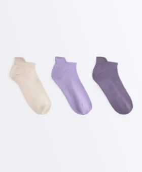 3 pares de meias desportivas de mistura de poliamida com aba no calcanhar