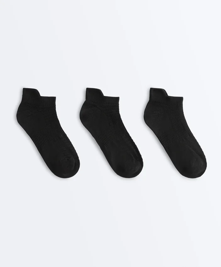 3 pares de meias desportivas de mistura de poliamida com aba no calcanhar 3 pares de meias desportivas de mistura de poliamida com aba no calcanhar