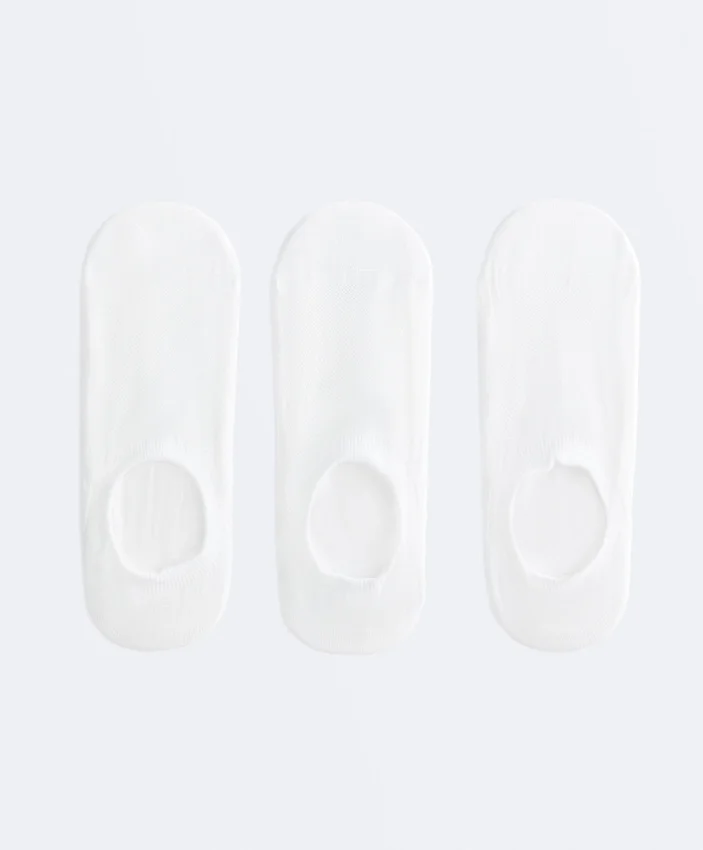 3 pares de meias desportivas invisíveis de cano alto em mistura de poliamida 3 pares de meias desportivas invisíveis de cano alto em mistura de poliamida