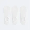 3 pares de meias invisíveis desportivas de corte alto em mistura de algodão 3 pares de meias invisíveis desportivas de corte alto em mistura de algodão
