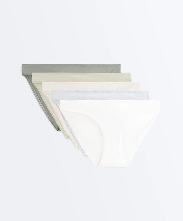 5 Cuecas clássicas em mistura de algodão 5 Cuecas clássicas em mistura de algodão