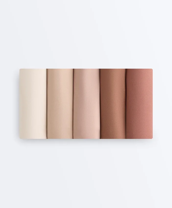 5 cuecas hipster invisíveis em mistura de poliamida Pantone™ 5 cuecas hipster invisíveis em mistura de poliamida Pantone™