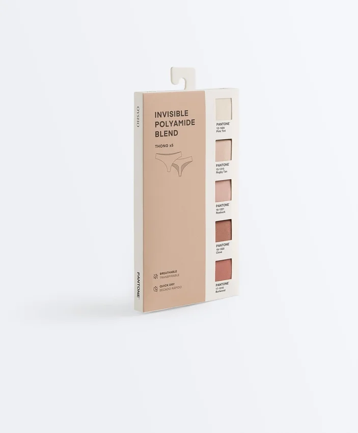 5 fios dentais invisíveis em mistura de poliamida Pantone™ 5 fios dentais invisíveis em mistura de poliamida Pantone™