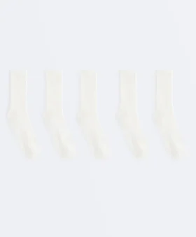 5 pares de meias clássicas de mistura de algodão