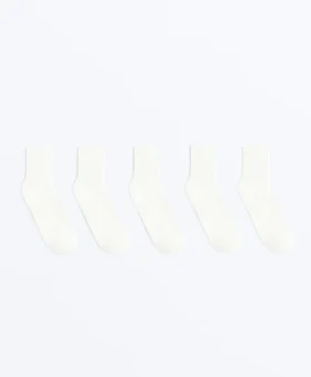 5 pares de meias curtas de algodão misto 5 pares de meias curtas de algodão misto