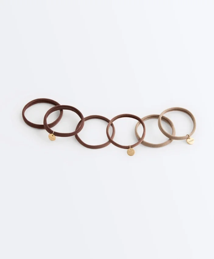6 elásticos de acessórios de cabelo com placa Oysho 6 elásticos de acessórios de cabelo com placa Oysho