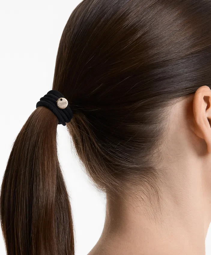 6 elásticos de acessórios de cabelo com placa Oysho 6 elásticos de acessórios de cabelo com placa Oysho