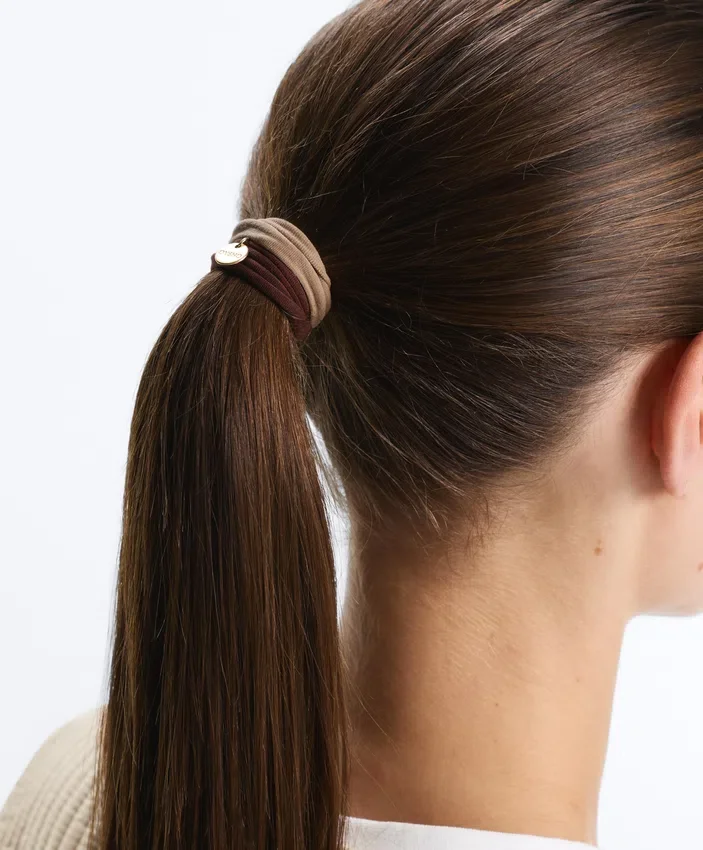 6 elásticos de acessórios de cabelo com placa Oysho 6 elásticos de acessórios de cabelo com placa Oysho