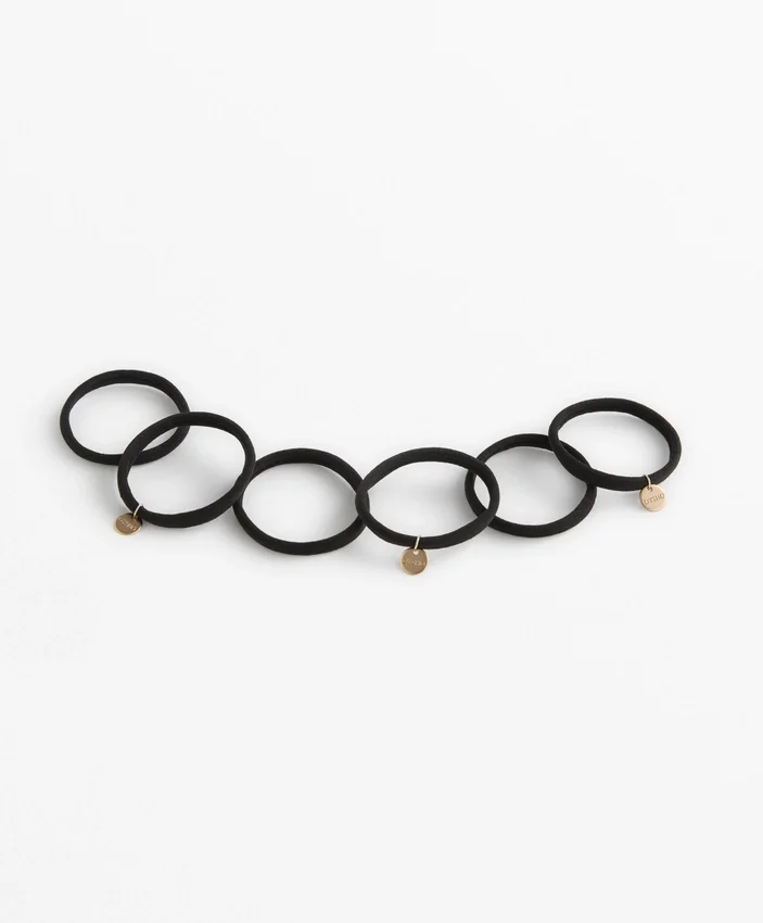 6 elásticos de acessórios de cabelo com placa Oysho 6 elásticos de acessórios de cabelo com placa Oysho