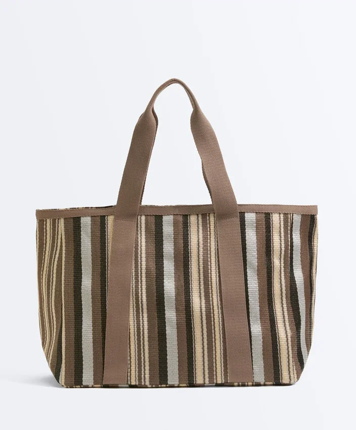 Bolsa de compras às riscas Bolsa de compras às riscas