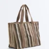 Bolsa de compras às riscas Bolsa de compras às riscas
