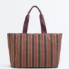 Bolsa de lona às riscas Bolsa de lona às riscas