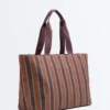 Bolsa de lona às riscas Bolsa de lona às riscas