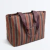 Bolsa de lona às riscas Bolsa de lona às riscas
