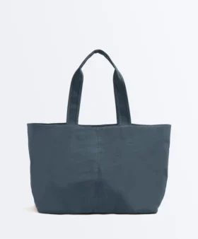 Bolsa tipo shopper macia com fecho