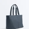 Bolsa tipo shopper macia com fecho Bolsa tipo shopper macia com fecho