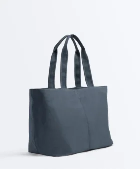 Bolsa tipo shopper macia com fecho