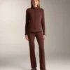 Calças Bootcut sem costuras, de cintura alta e superquentes