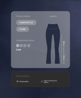 Calças Comfortlux de cintura alta com corte em bico