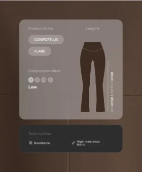 Calças Comfortlux de cintura alta e corte largo