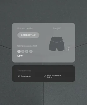 Calças curtas Comfortlux de cintura alta com 10 cm