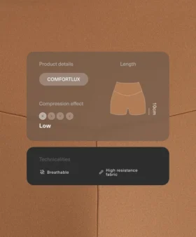 Calças curtas Comfortlux de cintura alta com 10 cm