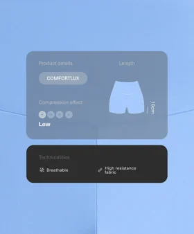 Calças curtas Comfortlux de cintura alta com 10 cm