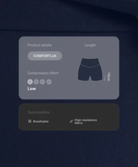 Calças curtas Comfortlux de cintura alta com 10 cm