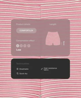 Calças curtas Comfortlux de cintura alta com riscas de 5 cm