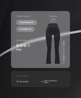 Calças de cintura alta, compressivas e com corte largo