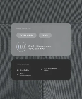 Calças de cintura superalta, sem costuras, com canelado extraquente e corte largo