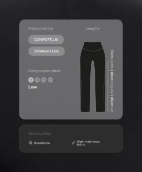 Calças de corte reto Comfortlux de cintura alta