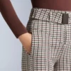 Calças de esqui elásticas, de cintura alta e corte largo, com estampado resistente à água