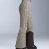 Calças de esqui elásticas, de cintura alta e corte largo, com estampado resistente à água