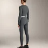 Camisas cruzadas em malha canelada de mistura de algodão Camisas cruzadas em malha canelada de mistura de algodão