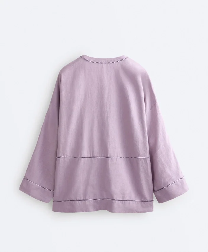 Camisas de caftan 100% linho Camisas de caftan 100% linho