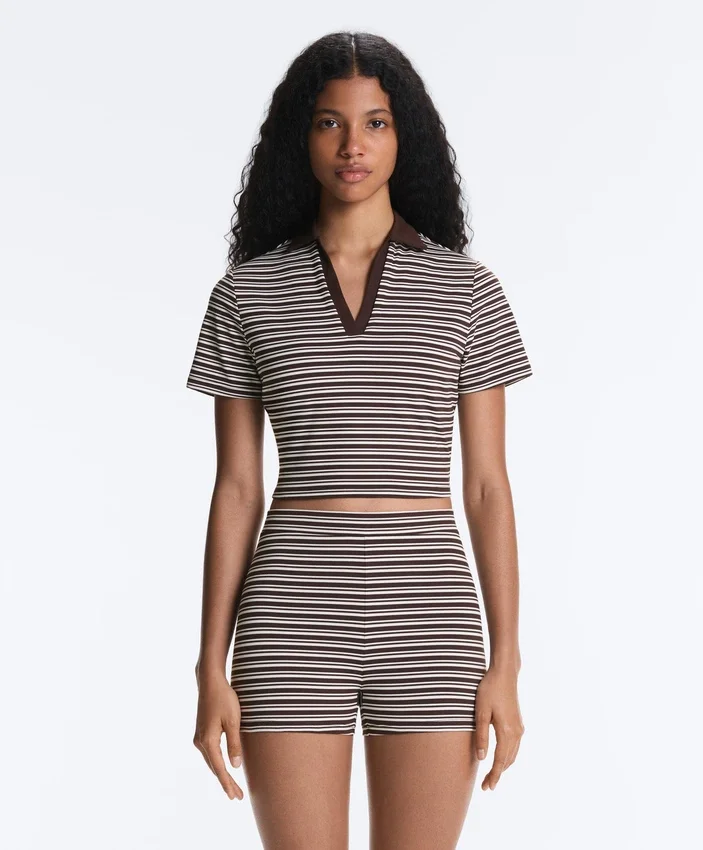 Camisas de calções de manga curta às riscas Comfortlux Camisas de calções de manga curta às riscas Comfortlux