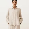 Camisas de corte descontraído em 100% linho Camisas de corte descontraído em 100% linho
