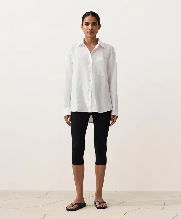 Camisas de corte descontraído em 100% linho Camisas de corte descontraído em 100% linho