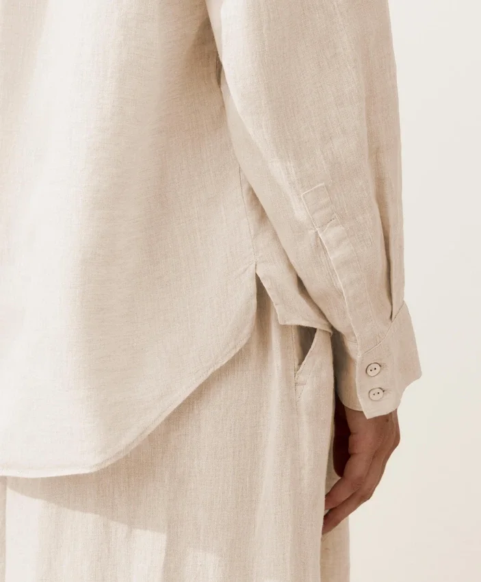 Camisas de corte descontraído em 100% linho Camisas de corte descontraído em 100% linho
