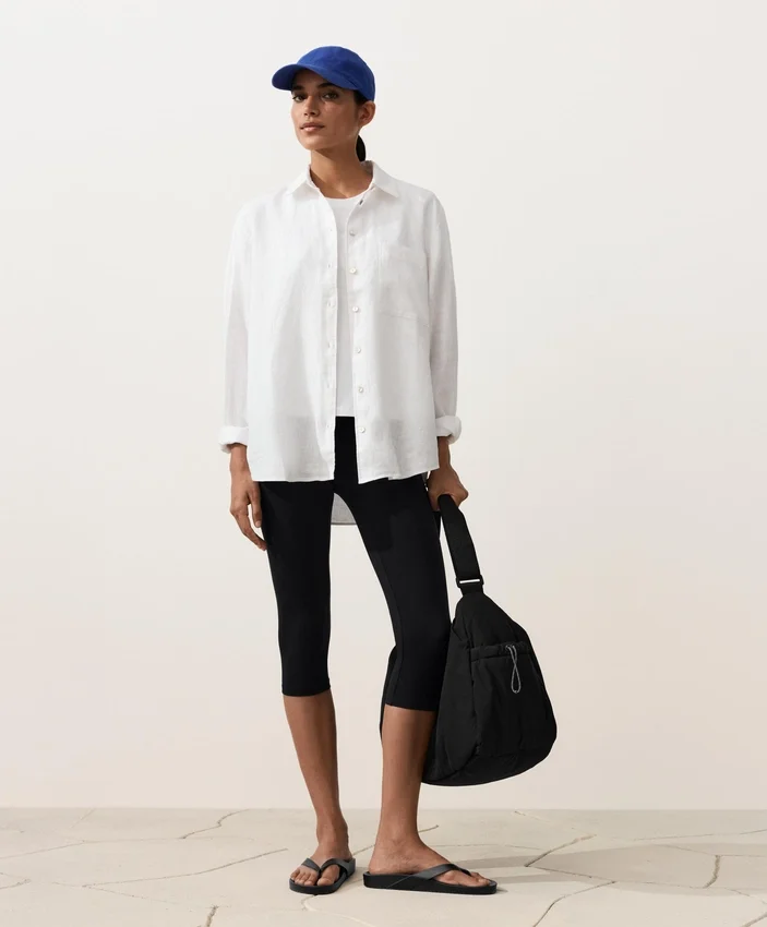 Camisas de corte descontraído em 100% linho Camisas de corte descontraído em 100% linho
