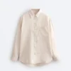 Camisas de corte descontraído em 100% linho Camisas de corte descontraído em 100% linho