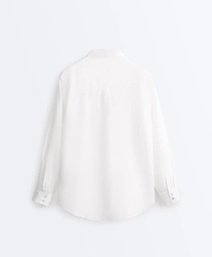 Camisas de corte descontraído em 100% linho Camisas de corte descontraído em 100% linho